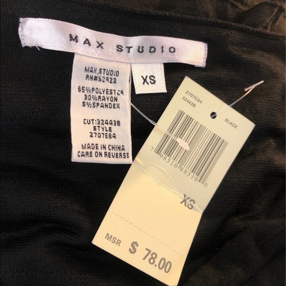 Max Studio ruffled knit dress NWT 
Black size XS - Picture 11 of 11